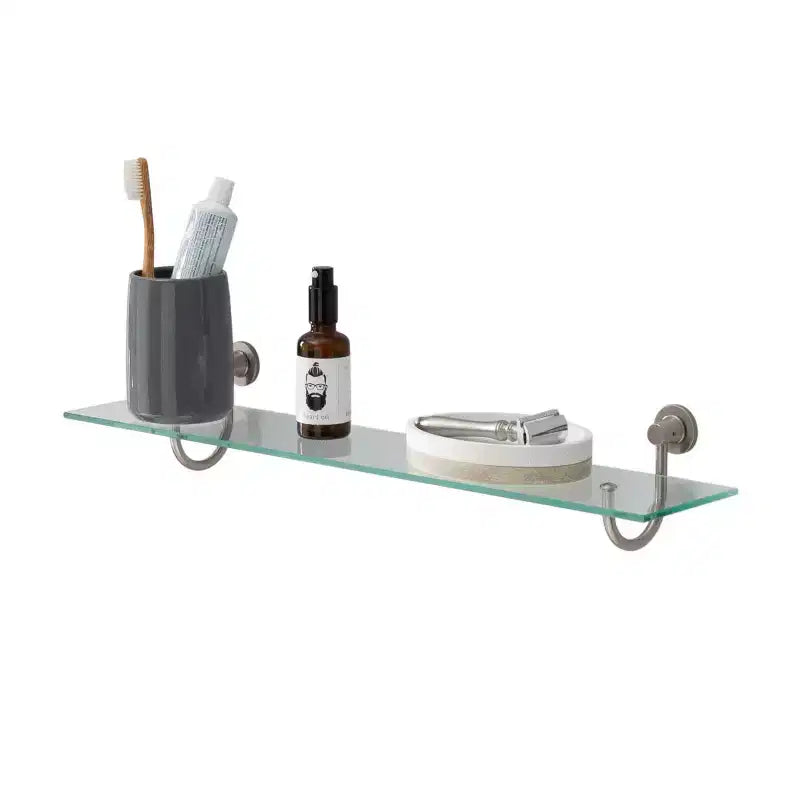 Organize It All Glass Shelf Nickel : Microfiber, Machine Washable, Non-Slip Backing