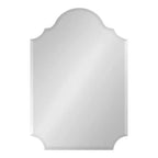 Miroir mural arche sans cadre 24"x36", bords biseautés, fixation murale, aucun assemblage requis