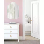 Miroir mural arche sans cadre 24"x36", bords biseautés, fixation murale, aucun assemblage requis