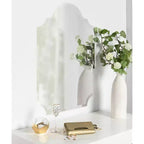 Miroir mural arche sans cadre 24"x36", bords biseautés, fixation murale, aucun assemblage requis