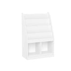 RiverRidge Kids' Toy Storage Organizer with 4 Bookracks and 2 Cubbies for Playroom and Reading Nook White: Toddler & Childrens Bookshelf