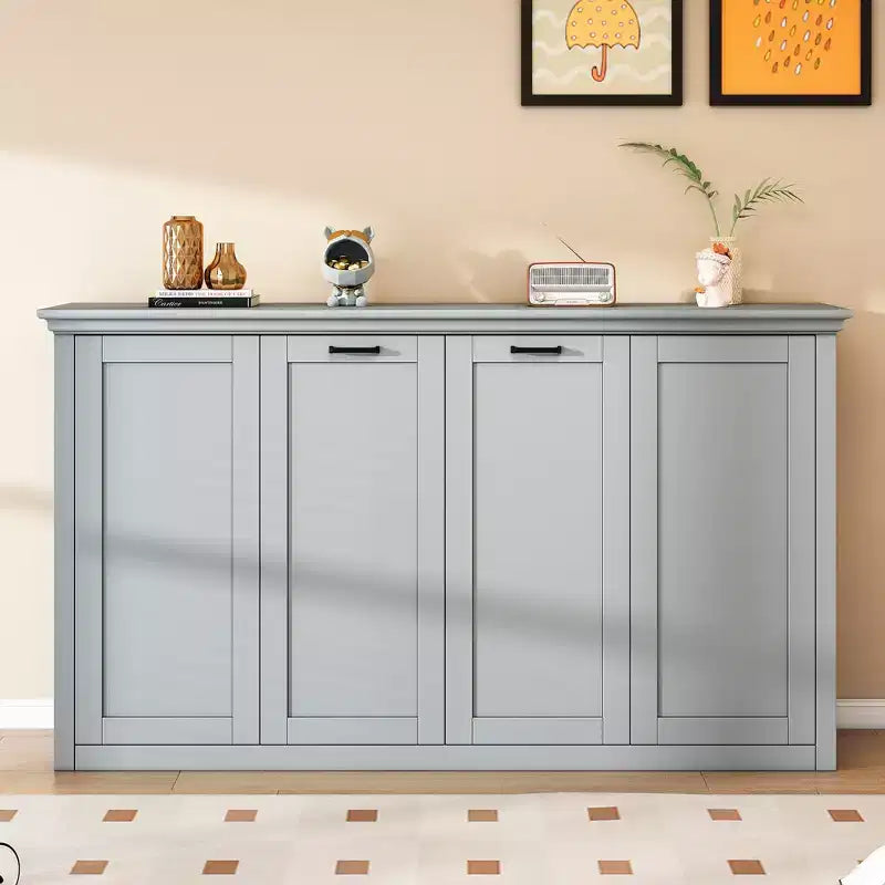 Lot de 4 tabourets ronds empilables sans dossier, chaises de salle à manger en bois pour la décoration intérieure