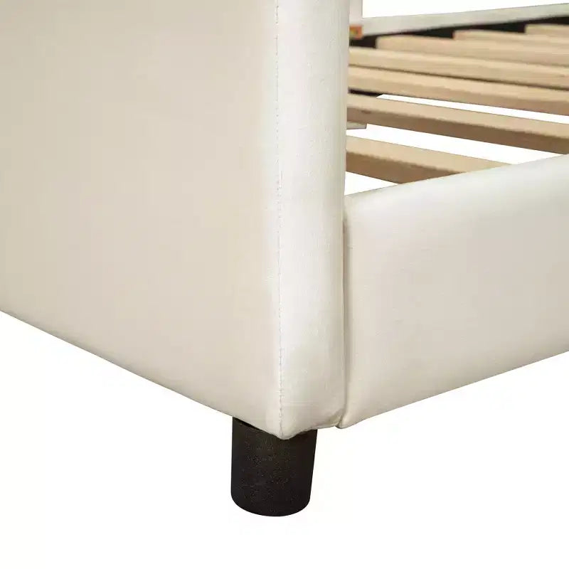 Lot de 2 chaises d'appoint ergonomiques avec soutien lombaire et pieds carrés en bois