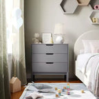 Commode en bois à 3 tiroirs pour enfants, commode pour chambre d'enfant