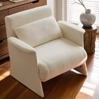 Luck Live Contemporary 28.34 inch multifunctional sofa bed, with one cushion, beige