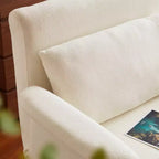 Canapé-lit multifonctionnel Push-Back de 28" avec coussin, beige, capacité de 272 kg