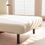 Canapé-lit multifonctionnel Push-Back de 28" avec coussin, beige, capacité de 272 kg