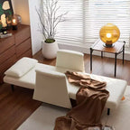 Canapé-lit multifonctionnel Push-Back de 28" avec coussin, beige, capacité de 272 kg