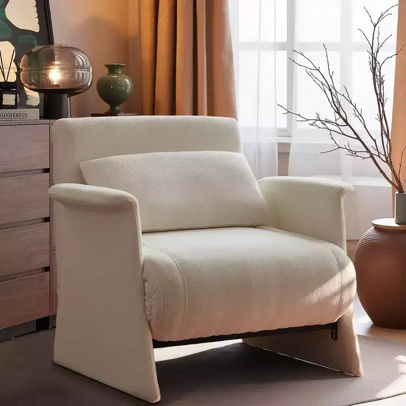 Canapé-lit multifonctionnel Push-Back de 28" avec coussin, beige, capacité de 272 kg