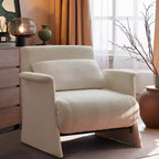 Canapé-lit multifonctionnel Push-Back de 28" avec coussin, beige, capacité de 272 kg