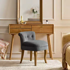 Fauteuil d'appoint moderne en velours avec accoudoirs, canapé simple pour salon, gris foncé