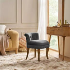 Fauteuil d'appoint moderne en velours avec accoudoirs, canapé simple pour salon, gris foncé