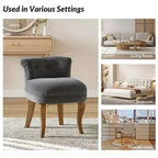 Fauteuil d'appoint moderne en velours avec accoudoirs, canapé simple pour salon, gris foncé