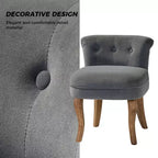 Fauteuil d'appoint moderne en velours avec accoudoirs, canapé simple pour salon, gris foncé