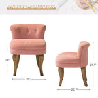 Fauteuil d'appoint moderne en velours avec accoudoirs, canapé simple pour salon, gris foncé