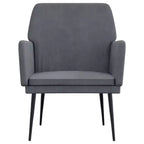 vidaXL Accent Chair with Arms Modern Single Sofa Chair for Living Room Velvet - Dark Gray