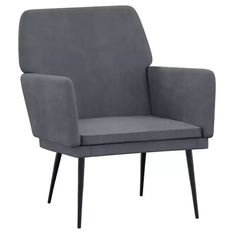 Fauteuil de massage inclinable en tissu gris clair avec vibration réglable et pochette latérale