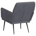 Fauteuil de massage inclinable en tissu gris clair avec vibration réglable et pochette latérale