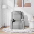 Fauteuil inclinable électrique en similicuir noir avec porte-gobelets et massage vibrant 6 points