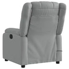 Fauteuil inclinable électrique en similicuir noir avec porte-gobelets et massage vibrant 6 points