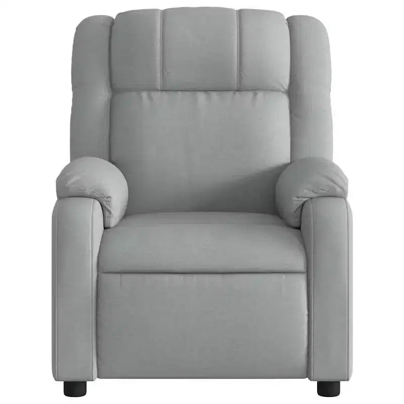 Fauteuil inclinable électrique en similicuir noir avec porte-gobelets et massage vibrant 6 points