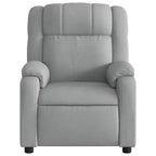 Fauteuil inclinable électrique en similicuir noir avec porte-gobelets et massage vibrant 6 points
