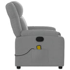 Fauteuil inclinable électrique en similicuir noir avec porte-gobelets et massage vibrant 6 points