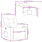 Fauteuil inclinable électrique en similicuir noir avec massage et porte-gobelets