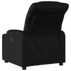 Fauteuil inclinable électrique en similicuir noir avec massage et porte-gobelets