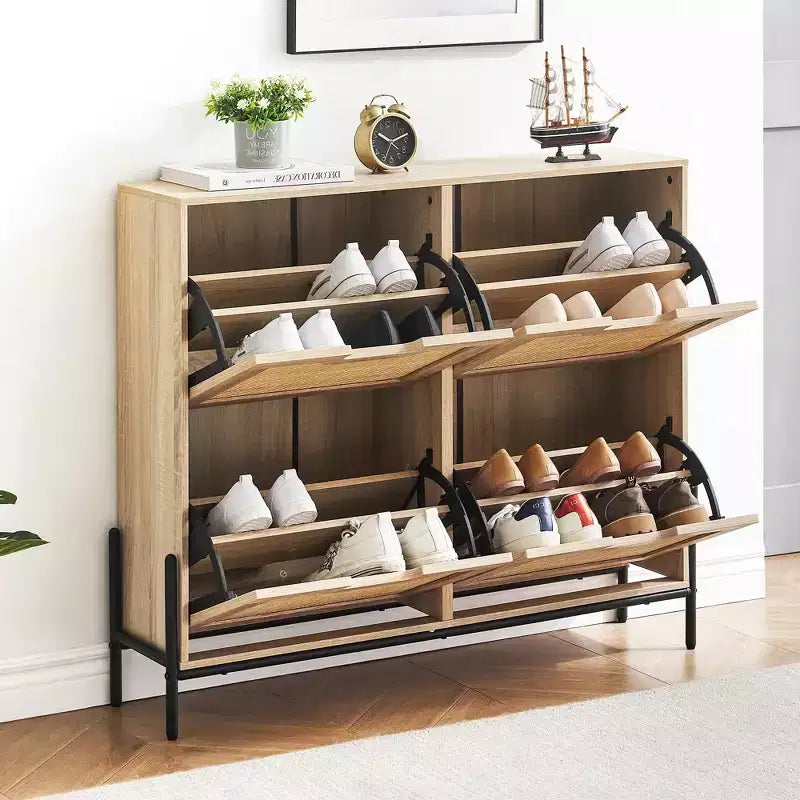 Chaise de salle à manger en tissu blanc cassé et métal noir