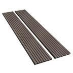 Panneaux Muraux Acoustiques 3D en Bois Cannelé, Lot de 2, 237,5 x 32 cm, Bois Massif Insonorisant