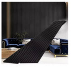 Dyonery Wood Slat Wall Panels, Wood Panels for Wall, 2 Pack 93.5 x 12.6 Soundproof Solid Wooden Wall Panels, 3D Acoustic Fluted Wood