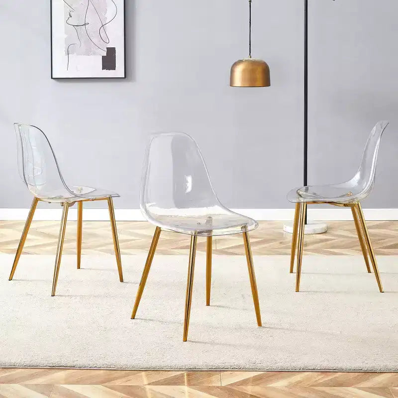 Chaises de salle à manger modernes à dossier haut avec pieds cabriolets, ensemble de 2