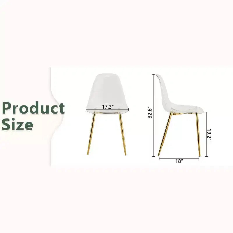 Chaises de salle à manger modernes à dossier haut avec pieds cabriolets, ensemble de 2