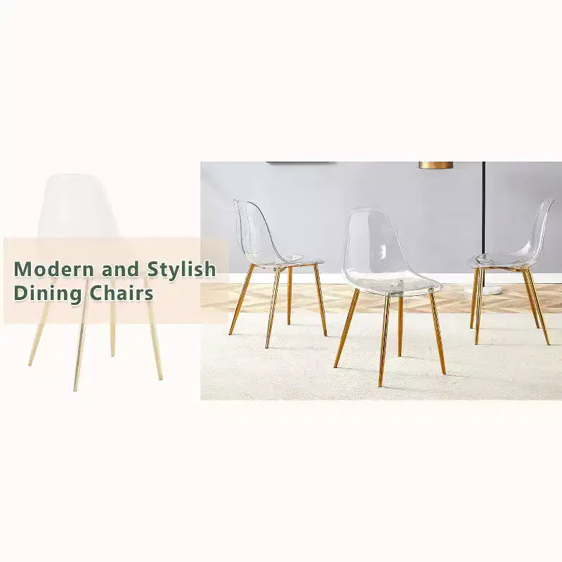 Chaises de salle à manger modernes à dossier haut avec pieds cabriolets, ensemble de 2