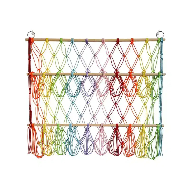 Support de peluches, Support de peluches polyvalent à 3 niveaux, Organisateur de rangement vertical de jouets de style bohème, Support de peluches stable pour chambre d'enfant et salle de jeux