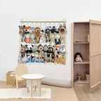 Support de peluches, Support de peluches polyvalent à 3 niveaux, Organisateur de rangement vertical de jouets de style bohème, Support de peluches stable pour chambre d'enfant et salle de jeux