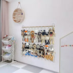 Support de peluches, Support de peluches polyvalent à 3 niveaux, Organisateur de rangement vertical de jouets de style bohème, Support de peluches stable pour chambre d'enfant et salle de jeux