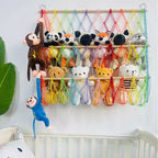 Support de peluches, Support de peluches polyvalent à 3 niveaux, Organisateur de rangement vertical de jouets de style bohème, Support de peluches stable pour chambre d'enfant et salle de jeux