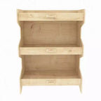 Étagère contemporaine à 3 tablettes, cadre en MDF sans vis, 80,5 cm H x 65,5 cm L