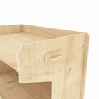 Étagère contemporaine à 3 tablettes, cadre en MDF sans vis, 80,5 cm H x 65,5 cm L