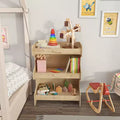 Étagère contemporaine à 3 tablettes, cadre en MDF sans vis, 80,5 cm H x 65,5 cm L