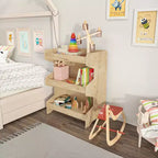 Étagère contemporaine à 3 tablettes, cadre en MDF sans vis, 80,5 cm H x 65,5 cm L