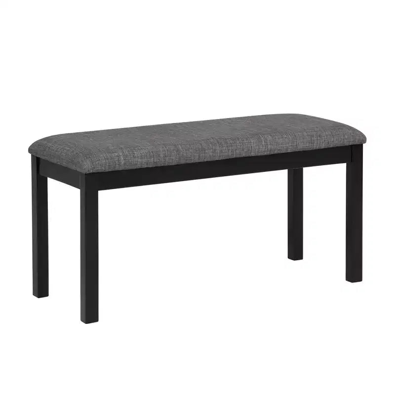Ensemble de salle à manger moderne 6 pièces en tissu rembourré et bois avec banc