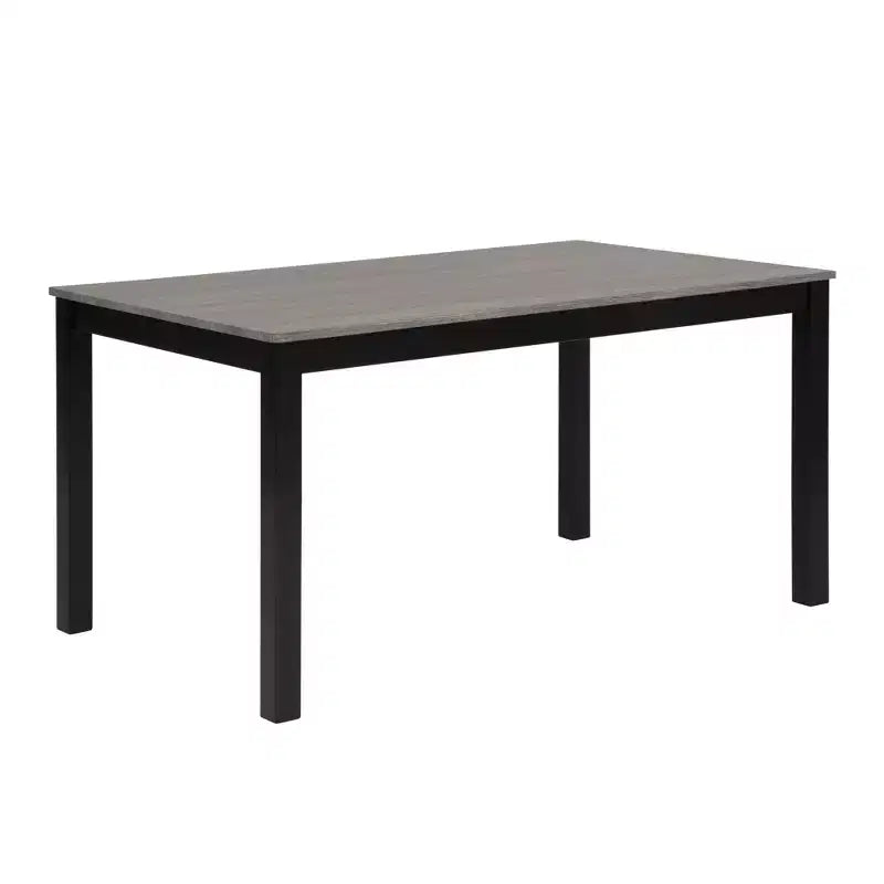 Ensemble de salle à manger moderne 6 pièces en tissu rembourré et bois avec banc