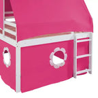 Lit mezzanine bas jumeau avec toboggan et escalier de rangement, lit mezzanine en bois avec tente et tour pour garçons et filles