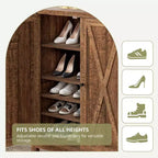 Meuble de rangement pour chaussures en bois à 5 niveaux avec portes, organisateur de baskets autoportant