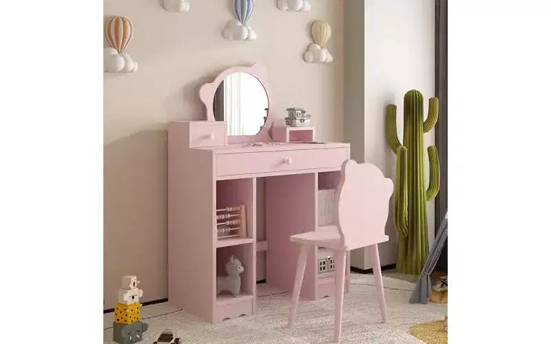 Tabouret de coiffeuse à dossier capitonné