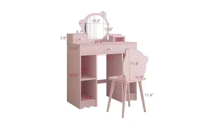 Tabouret de coiffeuse à dossier capitonné
