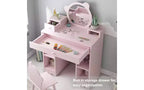 Tabouret de coiffeuse à dossier capitonné
